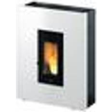 Caminetti Stufa Pellet 7kW Tabla 7 Slim Bianco 4 Stelle