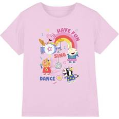Peppa Pig Childrens Have Fun With Friends T-Shirt - Pink