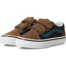 Babies - Brown Trainers Vans Kids Old Skool V Shoes - Block Brown/Multi