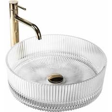 Tvättställ & Handfat REA Tvättställ Badrum Transparent Handfat 400 x 400 x 130 mm Keramik