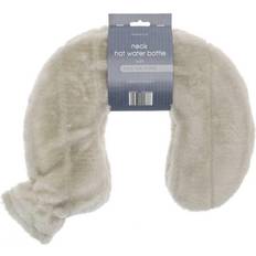 Country Club Faux Fur Neck Hot Water Bottle Taupe