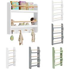 WOLTU Kids Bookshelf Wall Mounted 2-Tier