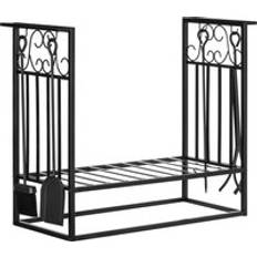 Homcom Vintage Style Powder Coated Steel Firewood Log Rack Holder
