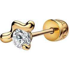 Unisex Øreringe Maria Black Arctic Ear Stud Extra Small - Gold