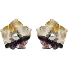 Earrings on sale C W Sellors Sterling Silver Blue John Tuberose 8mm Carnation Stud Earrings - Silver