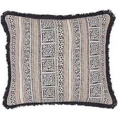 Pillows Bedeck Zenda Cushion 50cm x 50cm Charcoal Tan Complete Decoration Pillows