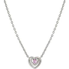 Nomination Pink Necklaces Nomination Cosmic Love Pink Heart Necklace - Silver