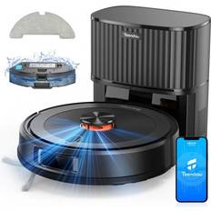 Robot Vacuum Cleaners Teendow 2-in-1 Roboter Staubsauger und Wischmopp D10S MAX 4500 Pa Saugleistung Schwarz