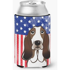 American Flag And Basset Hound Can Hugger