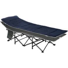 Camas de camping OutSunny Cama De Camping Acero 188 x 64.5 x 53 cm Azul