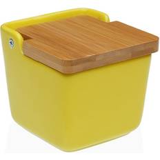 Salt Bowls on sale Versa Gul Keramisk Saltströare med Lock 8,8 x 8,5 x 8,8 cm Saltskål