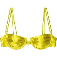 Guld Bikinier Bershka Bikinioverdel Med Rynker - Guldfarvet