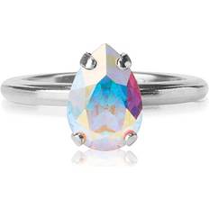 Caroline Svedbom Rodiumpläterad Ringar Caroline Svedbom Petite Drop Ring Rhodium Aurore Boreale