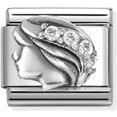 Nomination Classic Oxidised Silver CZ Virgo Zodiac Charms