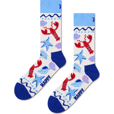 Happy Socks Tøj Happy Socks Seafood Sock - White/Blue