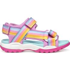 Geox Pink Sandals Geox Kids Sheckers Borealis Trainers - Dark Pink/Multi