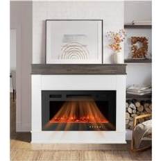 Black Inset Electric Fireplace 76 cm