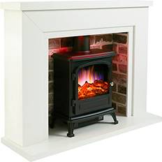 Endeavour Farlington Electric Fireplace 48 in Off White Surround