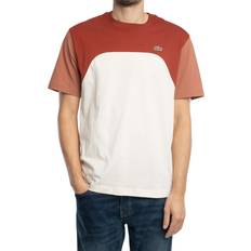 Multicoloured T-shirts Lacoste Colour Block T-Shirt - Terracotta/Ecru