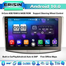 Boat- & Car Stereos Erisin 8-Core Android 10.0 DSP Car Stereo Satnav for VW Passat B6/B7/CC DAB+ 4G