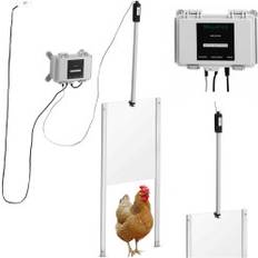 Hpa Automatisk Hönshusdörrklaff Med Ljussensor Och Låsande 12V LCD
