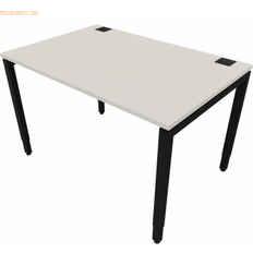 Möbler Nowy Styl Büroschreibtisch Manuell 120 x 80 cm Schwarz/Weiß Schreibtisch