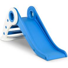 Aires de jeux Homcom Toboggan Enfant Pliable Bleu 120L x 50l x 56H cm