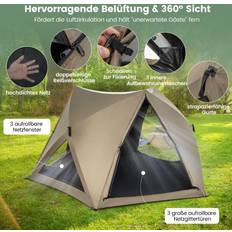 Cwy Pop Up Tält För 4-6 Personer 285 x 250 x 147 cm Olivgrönt