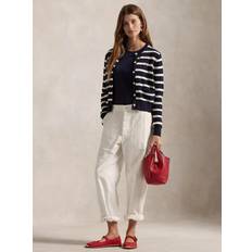 Polo Ralph Lauren M Koftor Polo Ralph Lauren Striped Cotton-Blend Cardigan - Marinblå