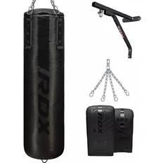 Leather Boxing Sets RDX Boxing Punch Bag 4PC Heavy Gym Bag Filled 5ft