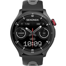 Active Pro Black Silicone Strap Smart Watch