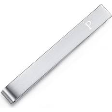 Tie Clips Honey Bear Mens Initial Alphabet Letter Tie Clip Bar - Silver
