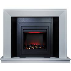 Suncrest Mayford White and Black Textured Electric Stove Suite 89.1 x 105.6 x 30 cm