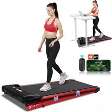 Under Desk Treadmill HTM-120 Inclie Red