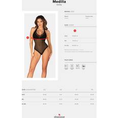 Underklädesset Obsessive Medilla Teddy - Schwarz
