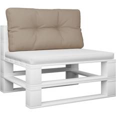 Textiel vidaXL Palletkussen 70x40x12 cm Stof Taupe