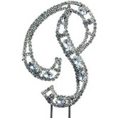 The Cake Decorating Co. Diamante Crystal Embellishment Letter - Silver Cake Decoration