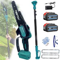 Teetok 6 Inch Mini Cordless Chainsaw Pole Saw+2 Battery 5.5A