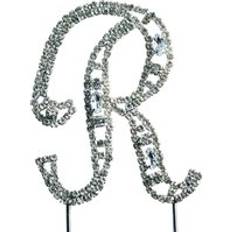 The Cake Decorating Co. Diamante Crystal Embellishment Letter R - Silver Cake Decoration
