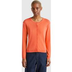 Orange - Women Cardigans United Colors of Benetton Cotton Knit Cardigan - Women