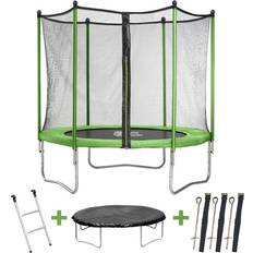Trampolines Habitat et Jardin Trampoline Yoopi 2 ø 1.80 m avec Filet Échelle couverture kit d'ancrage