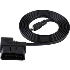 Tomtop Jms 180cm Car OBDII OBD2 EOBD 16pin Diagnostic Extension Adapter to Mini USB Cable