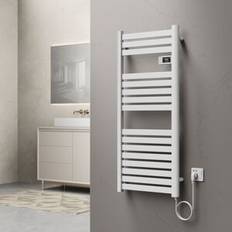 Pro-Tec Radiador Toallero Eléctrico Mural Ringebu 500W 16 Lamas Aluminio 120 x 50 cm Blanco