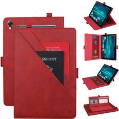 Huawei MediaPad M6 8.4 Dubbelstativ Läderfodral Röd