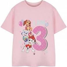 Girls Short-Sleeved Birthday T-Shirt - Pink