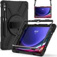 Samsung tab s9 plus cover INCOVER Samsung Galaxy Tab S9+ S8+ S7+ Plus S7 FE Håndværker Bagside Cover
