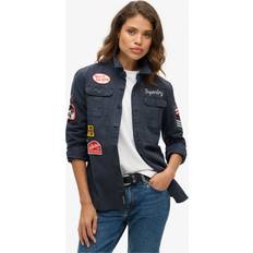Superdry Dam Skjortor Superdry Long Sleeve Scout Shirt - Eclipse Navy