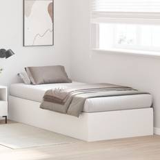 Storage Bed Frame White 75 x 190 cm