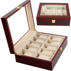 Grüezi Bag 10 Grids Leather Watch Display Case