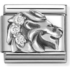 Nomination Classic Oxidised Silver CZ Leo Zodiac Charms